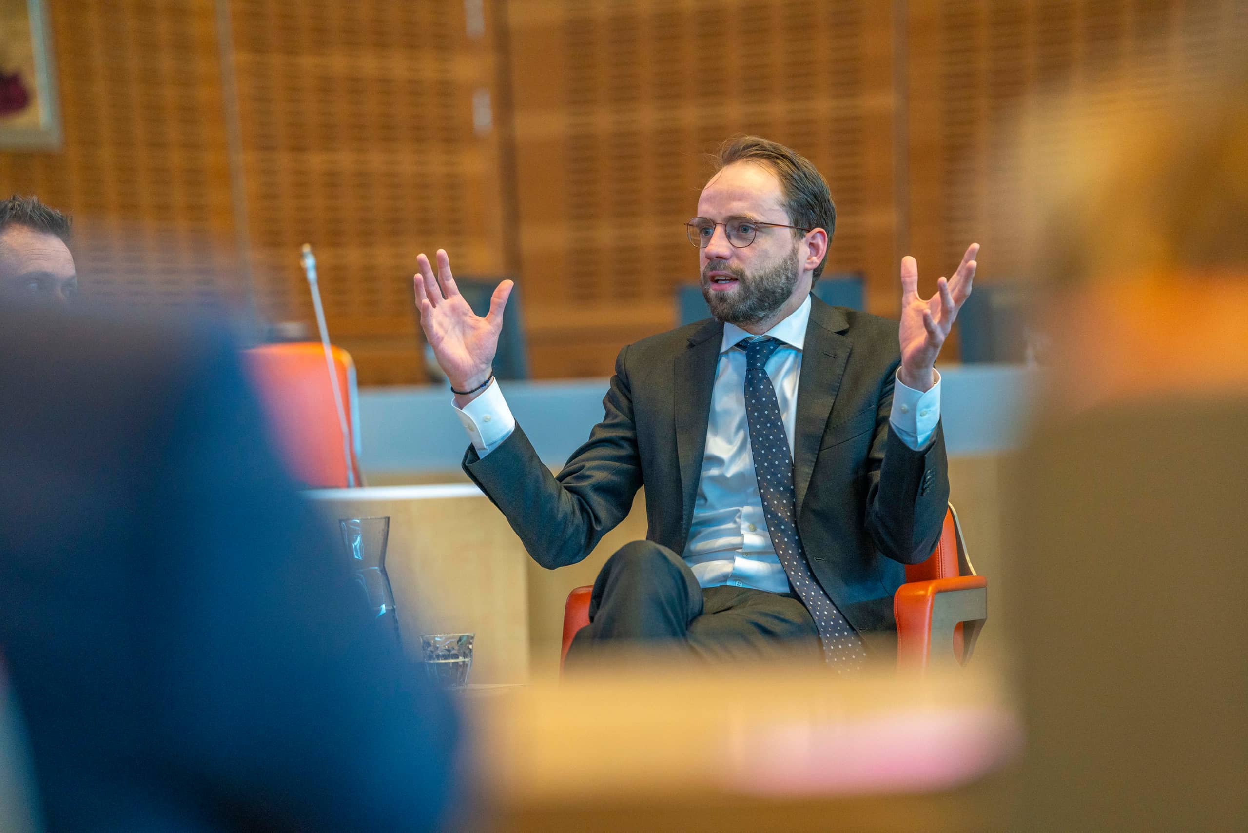 Jozef Waanders tijdens het debat